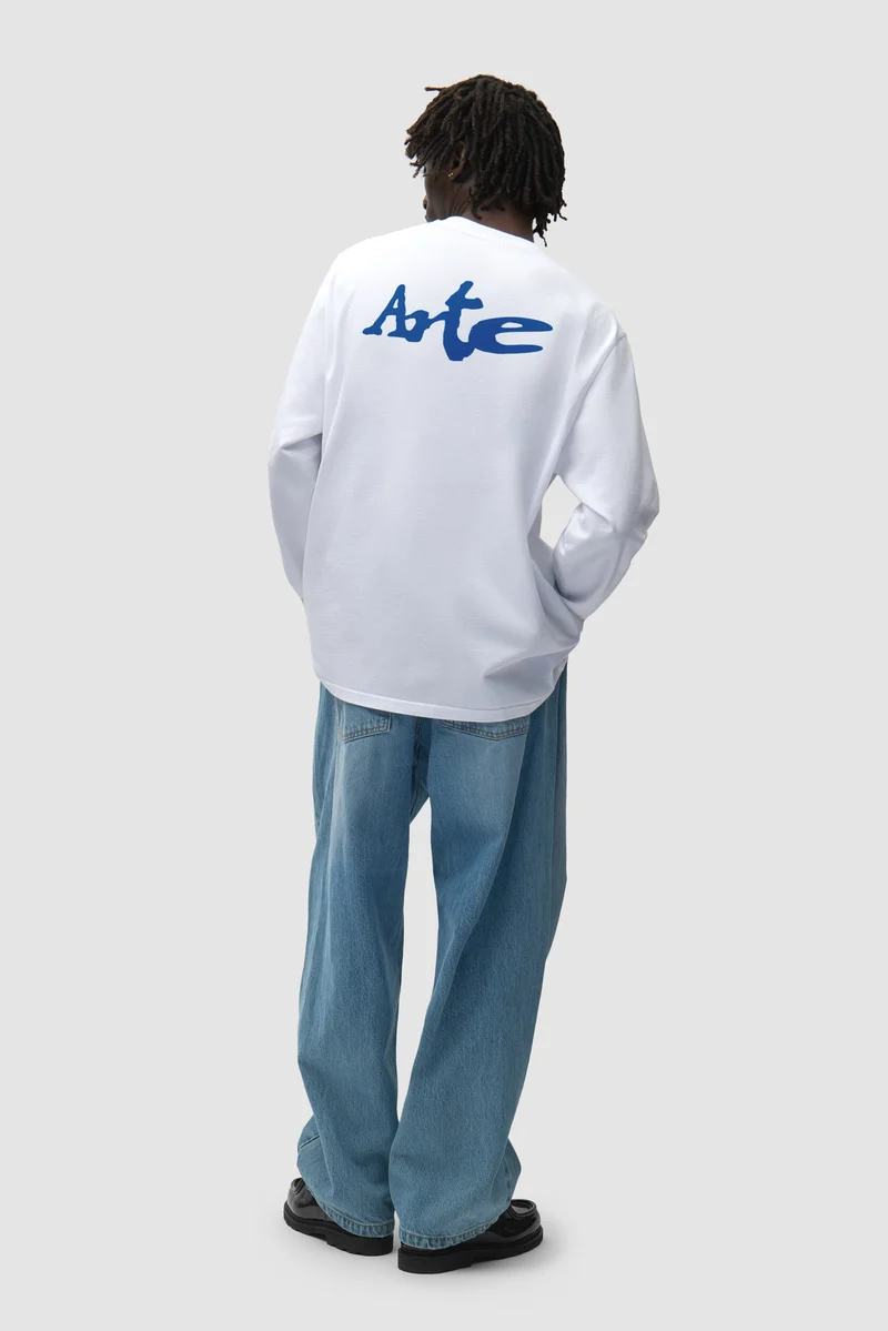 T-shirt à manches longues avec logo Warp - Blanc