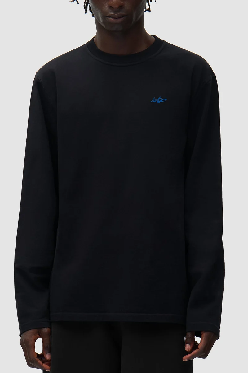 T-shirt à manches longues avec logo Warp - Noir