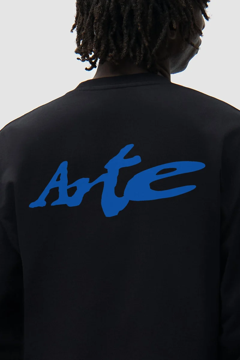 T-shirt à manches longues avec logo Warp - Noir