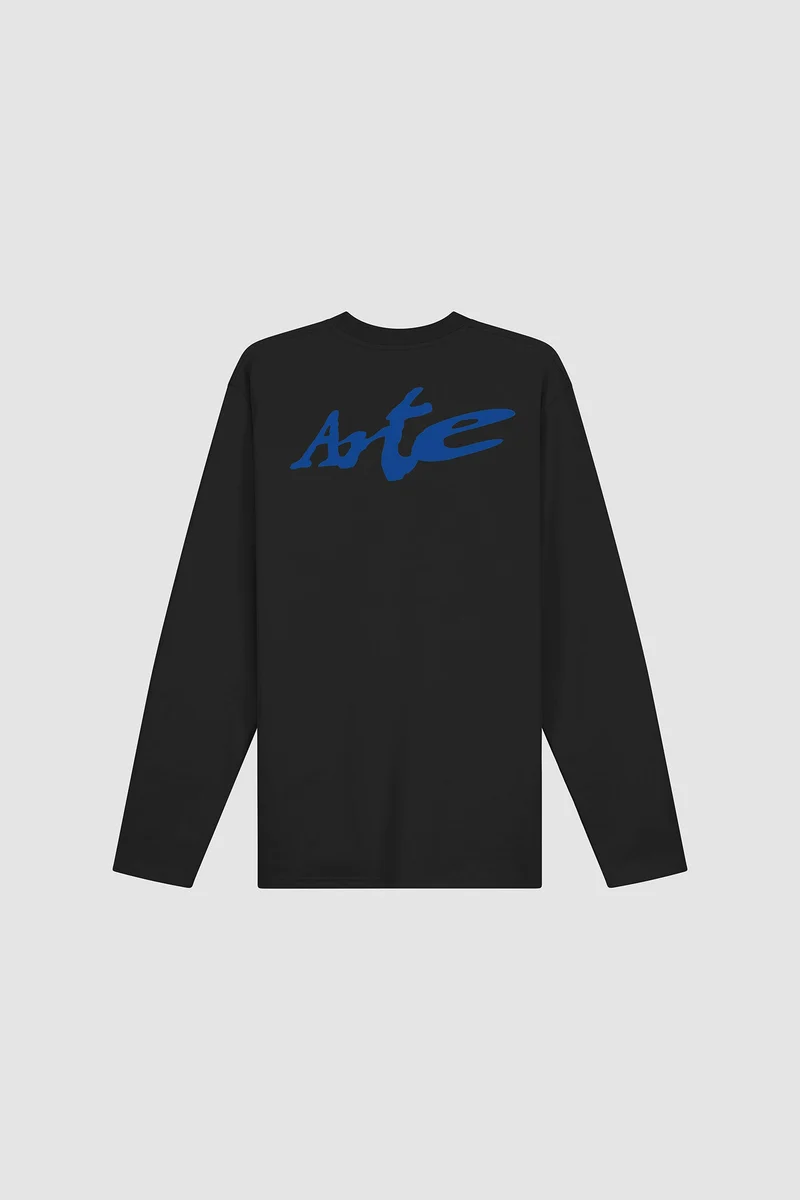 T-shirt à manches longues avec logo Warp - Noir