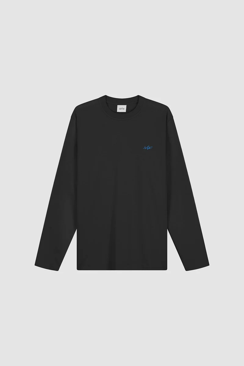 T-shirt à manches longues avec logo Warp - Noir