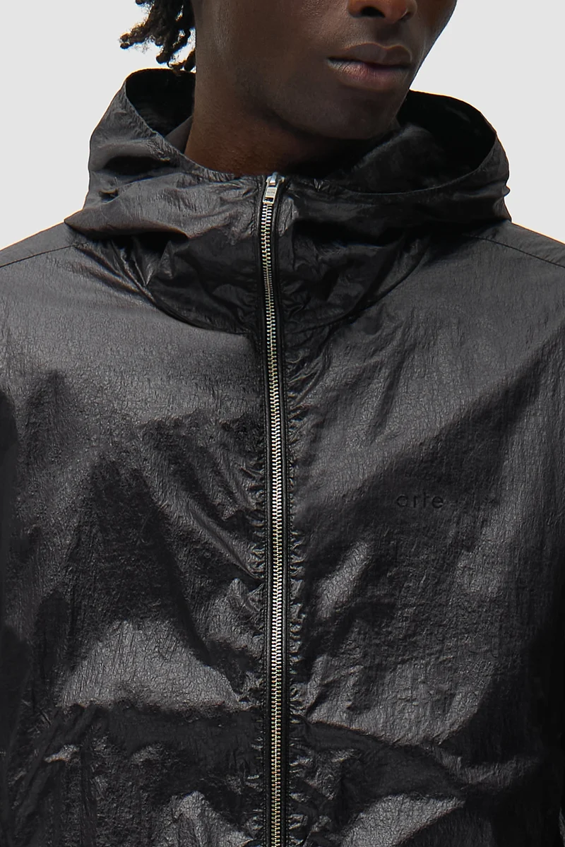 Veste en nylon brillant - Noir