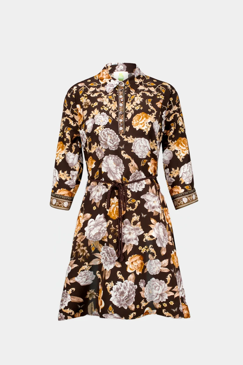 Robe en soie Oldflowers