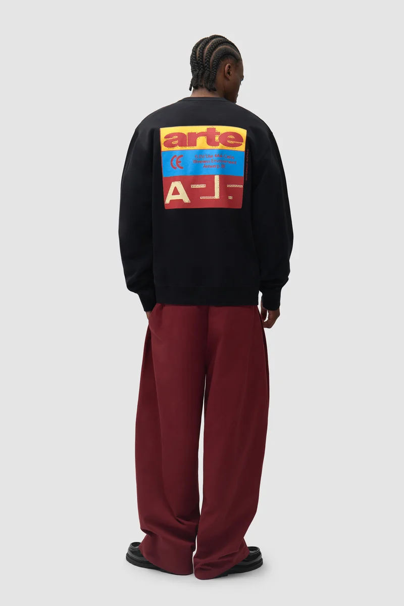Pantalon de galerie à plis - Bordeaux