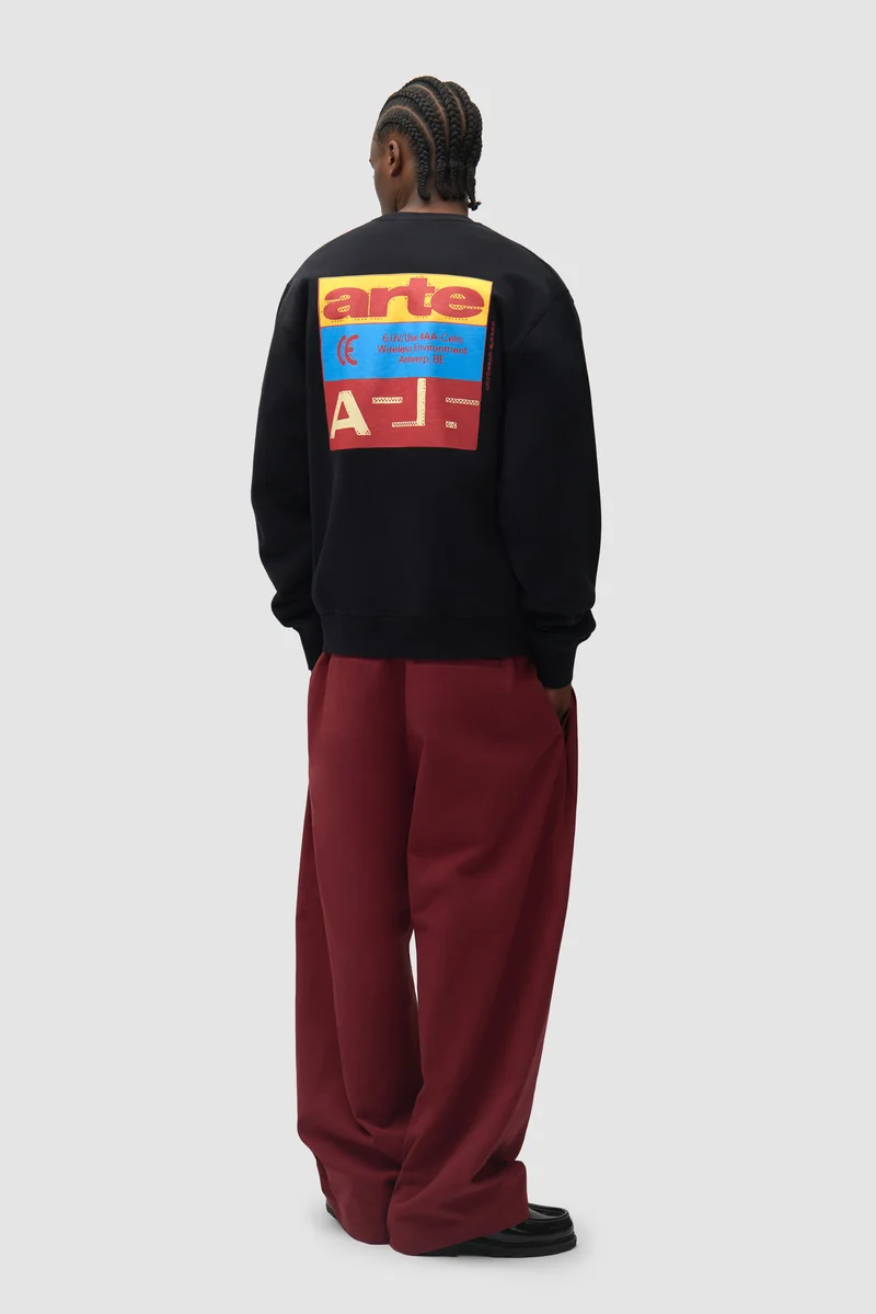 Pantalon de galerie à plis - Bordeaux