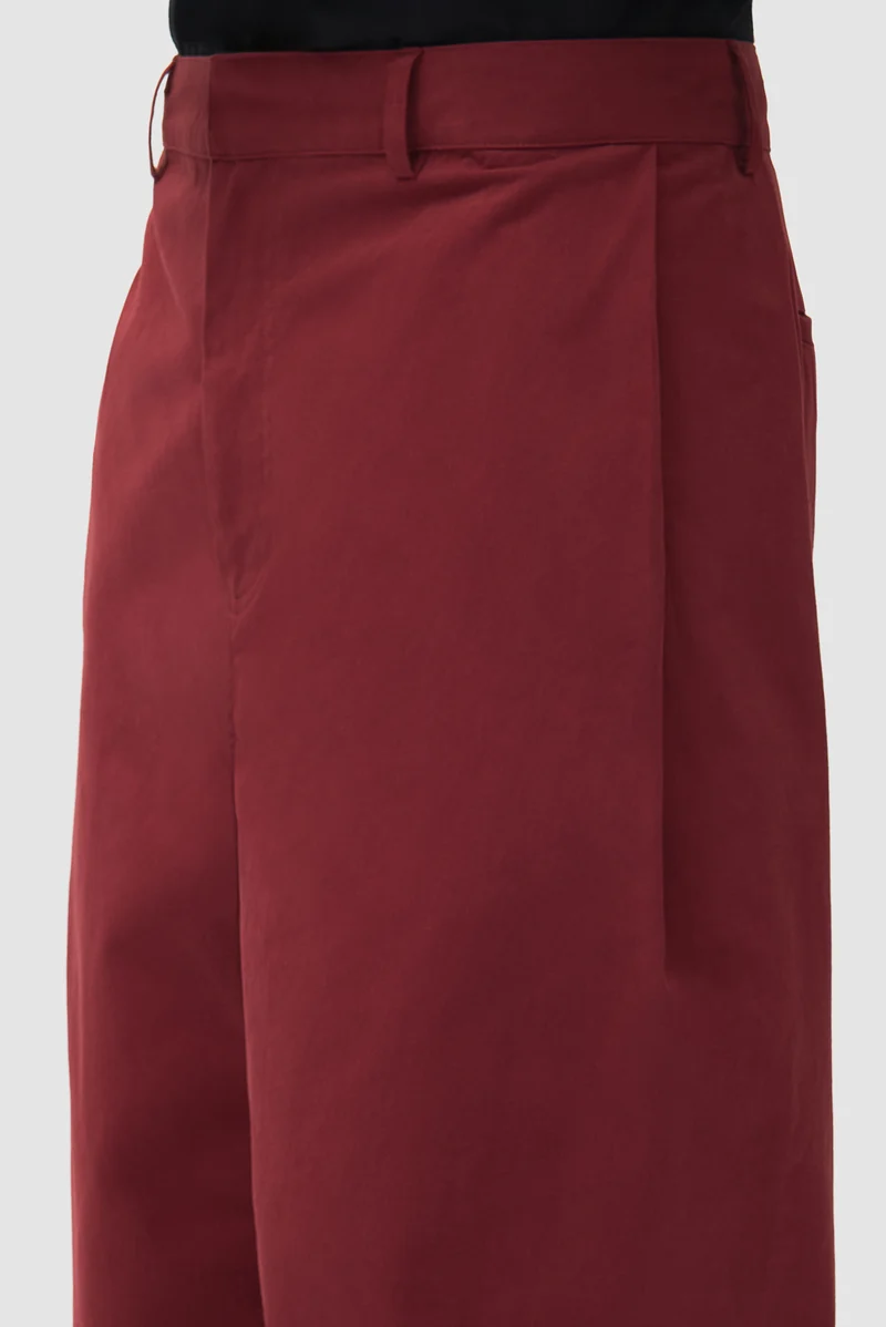 Pantalon de galerie à plis - Bordeaux
