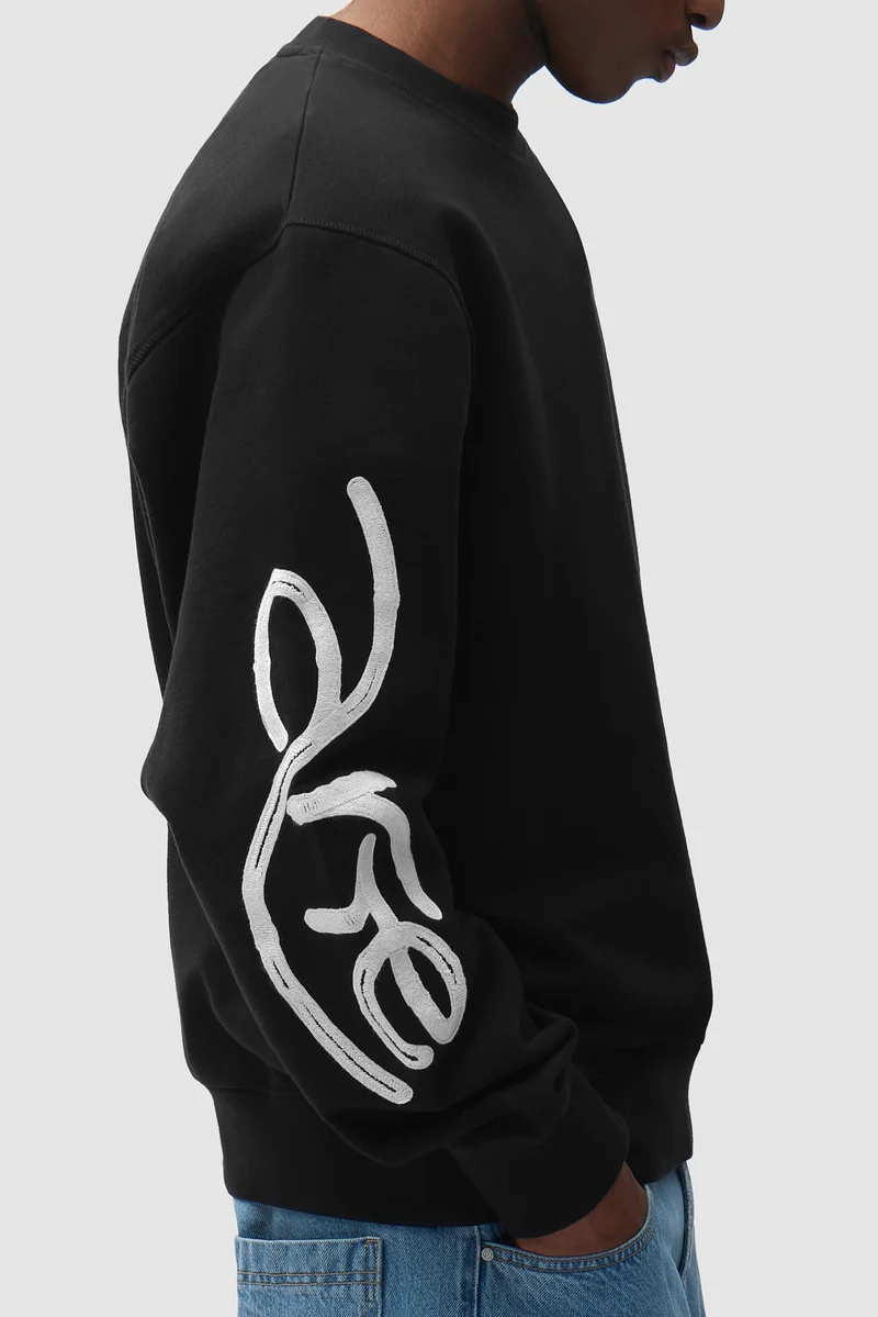 Pull à col rond Swirl - Noir