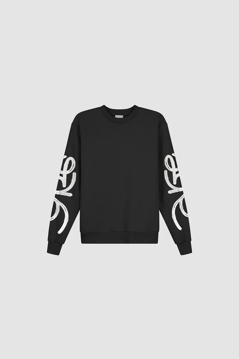 Pull à col rond Swirl - Noir
