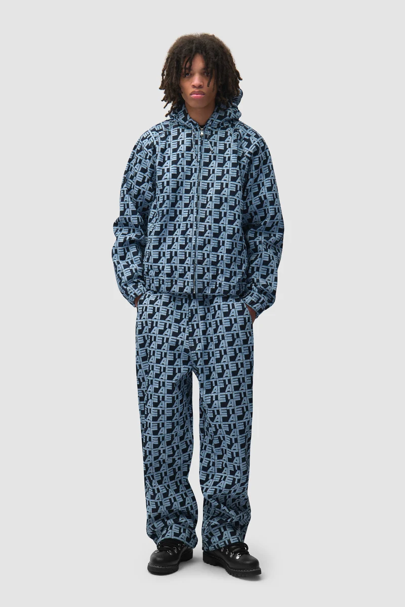 Veste en jean à carreaux sur toute la surface - Jean