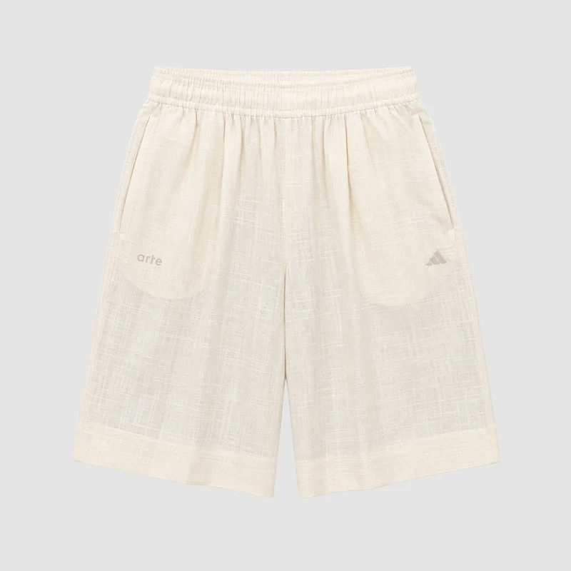 Short en lin Arte pour adidas - Blanc cassé