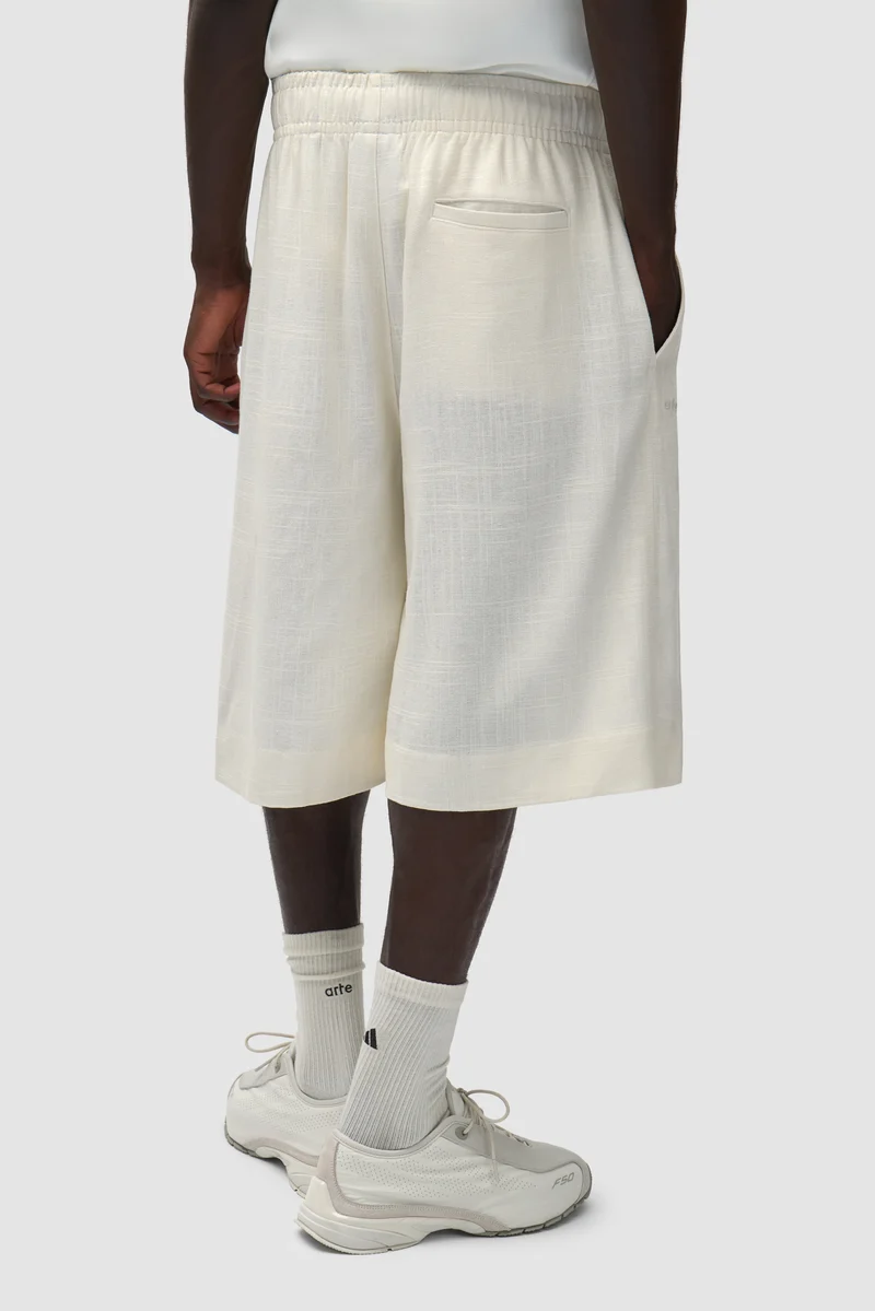 Short en lin Arte pour adidas - Blanc cassé