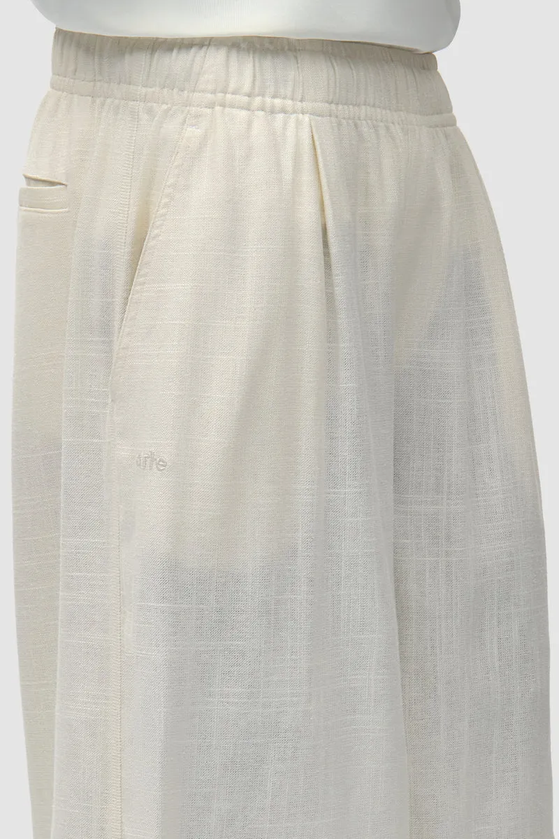 Short en lin Arte pour adidas - Blanc cassé
