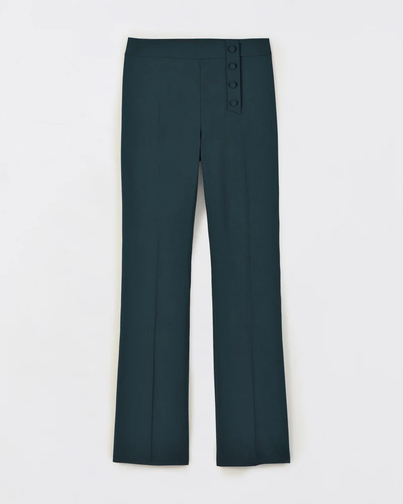 Pantalon flare Oslo - Vert Bouteille