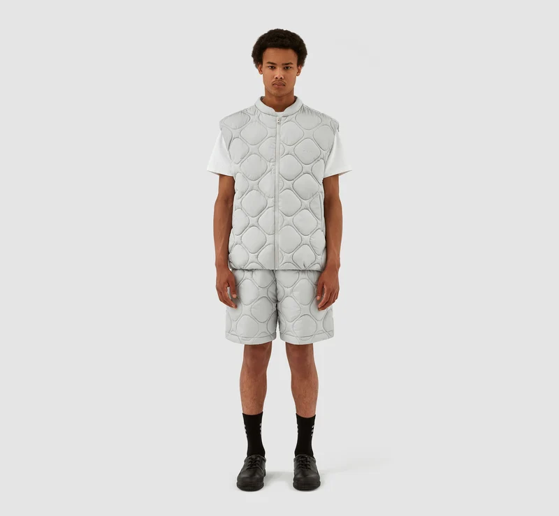 Short matelassé Steiner - Gris clair