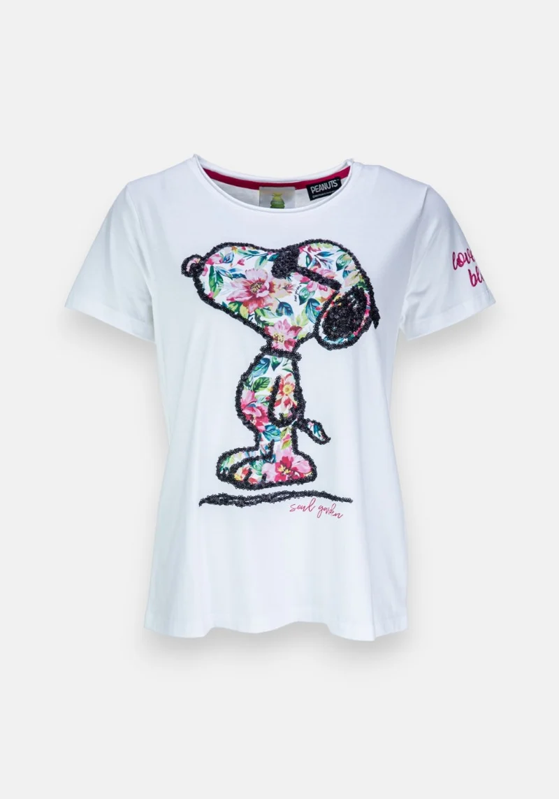 T-shirt Snoopy Fleurs