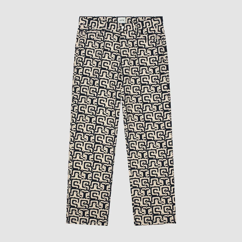 Pantalon Jonas Allover - Marine/Crème