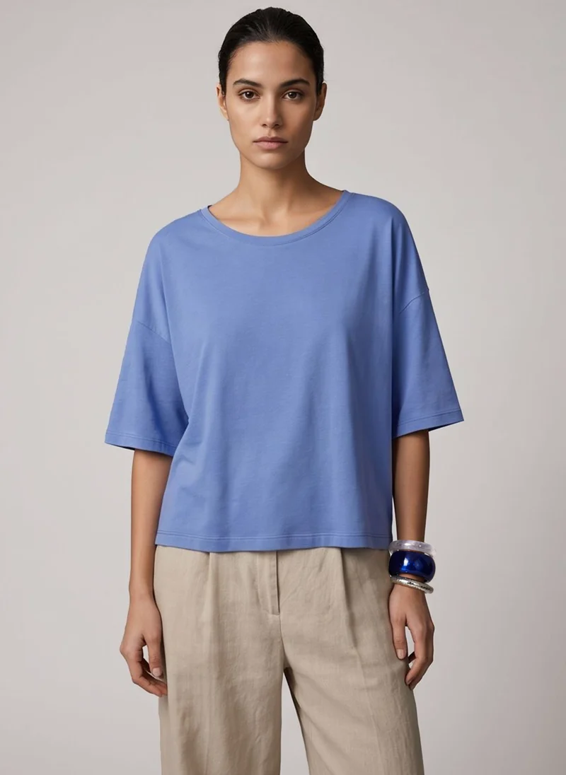 TEE SHIRT DALIRA bleuet