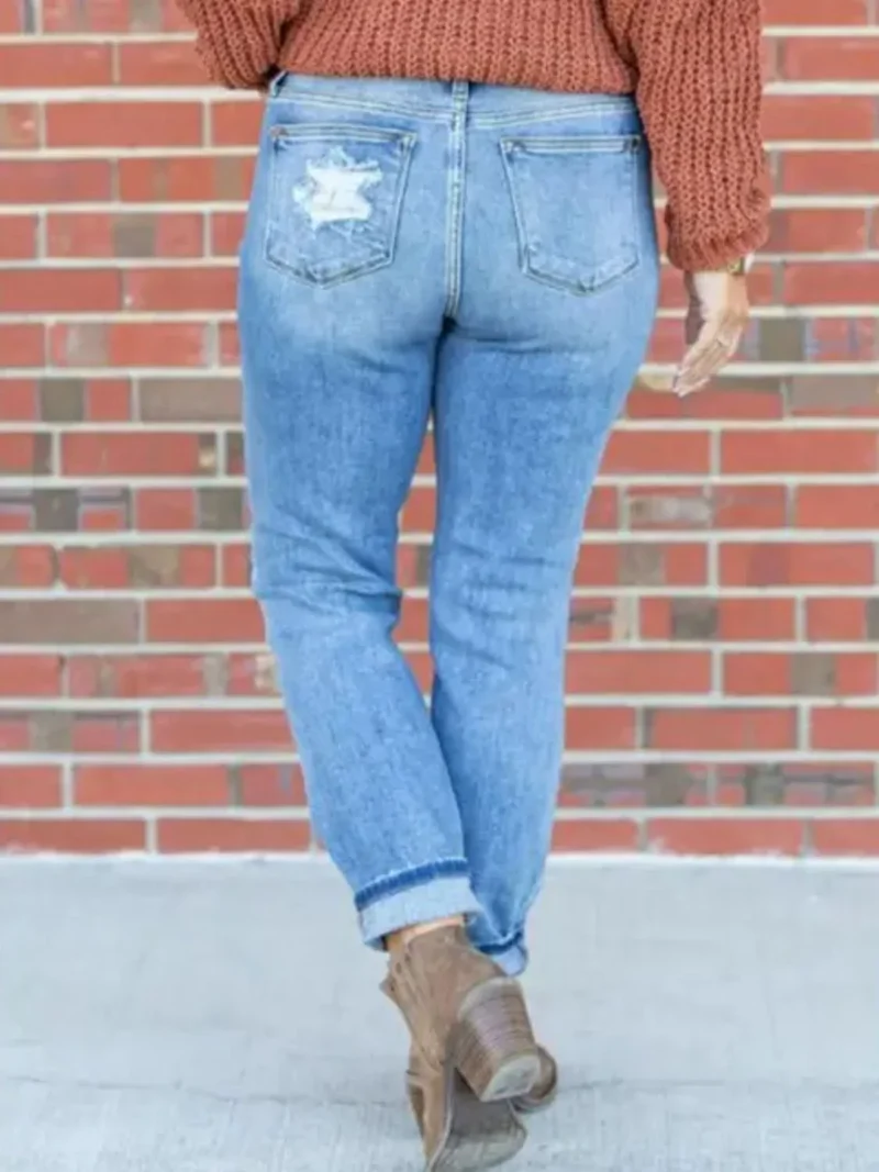 Jean skinny usé