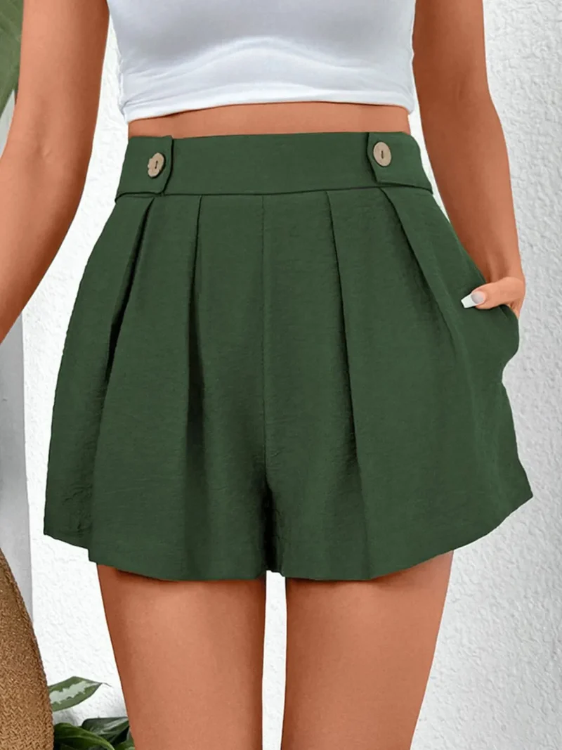 Short plissé avec poches