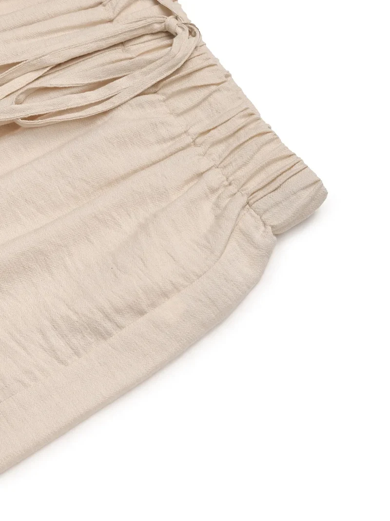 Pantalon large à cordon de serrage