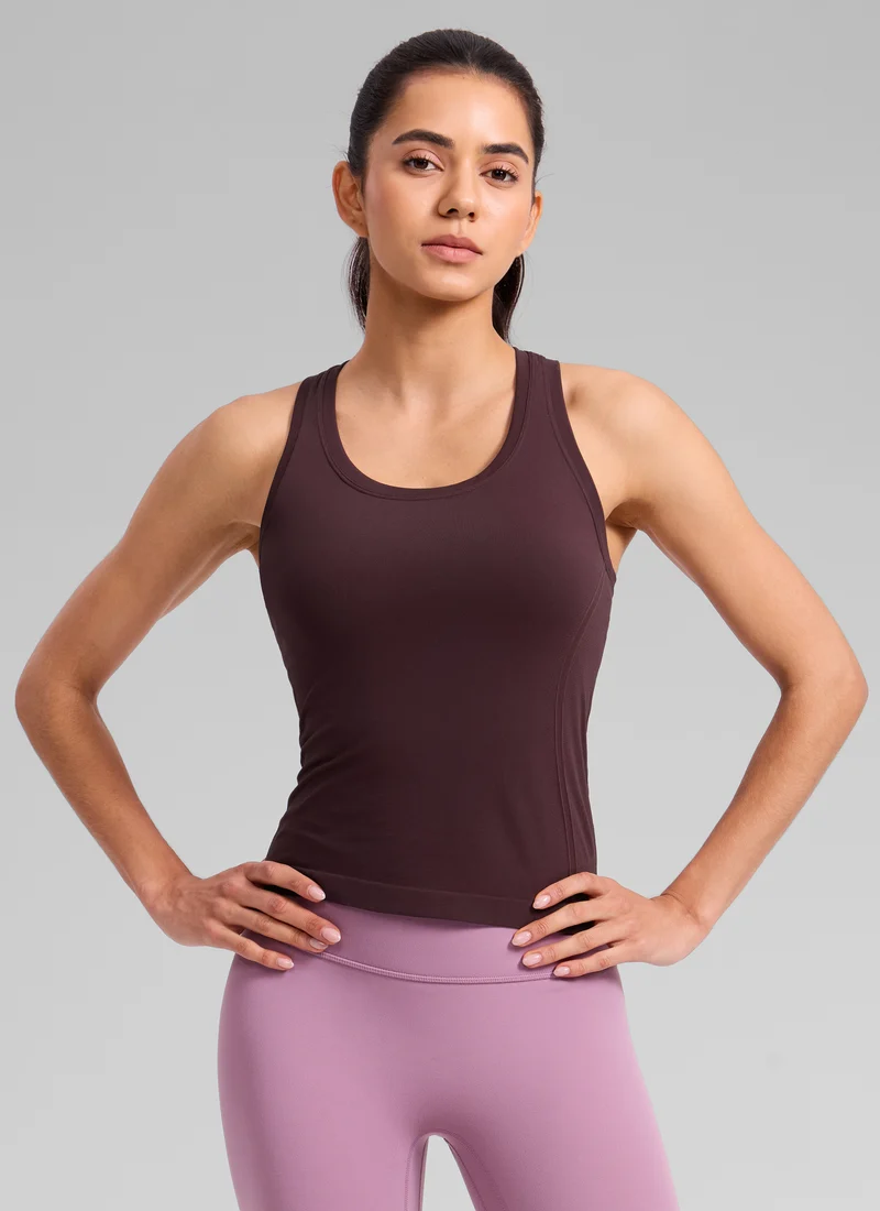 Seamless Racerback Scoop Neck Tank