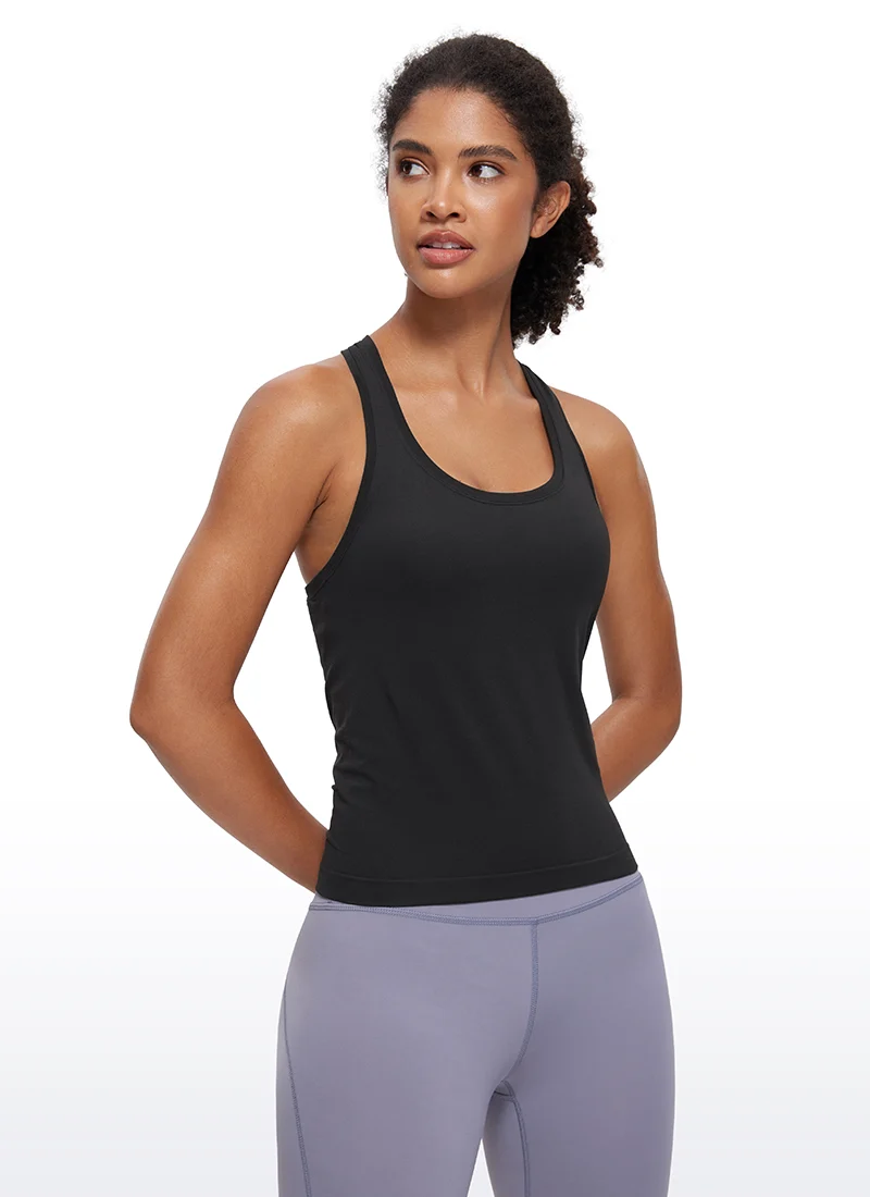 Seamless Scroop Neck Racerback Tank