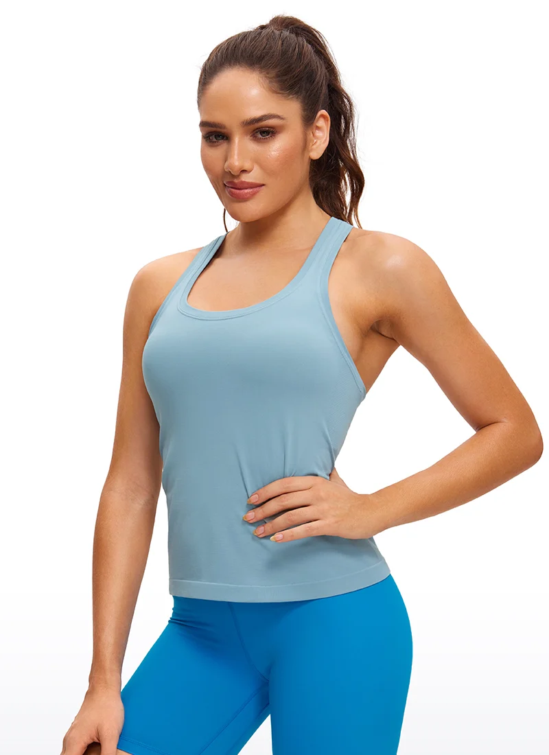 Seamless Scroop Neck Racerback Tank