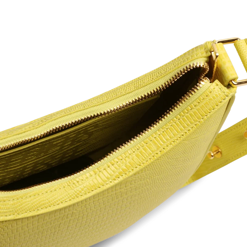 Marceau - Cuir Embossé Lézard Limoncello