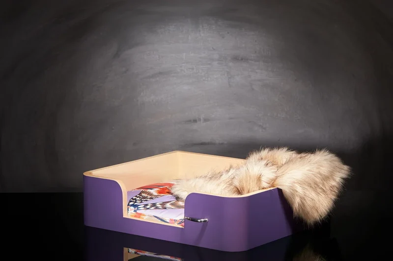 « Drôle de Panier » pour chien - Mauve Campanule