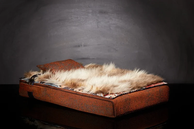 Lit pour chat « Inuit » orange automne