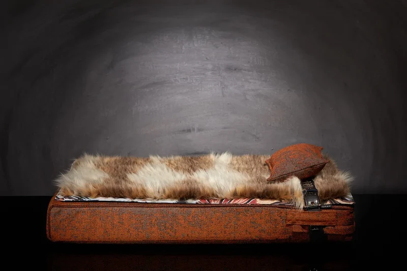 Lit pour chat « Inuit » orange automne