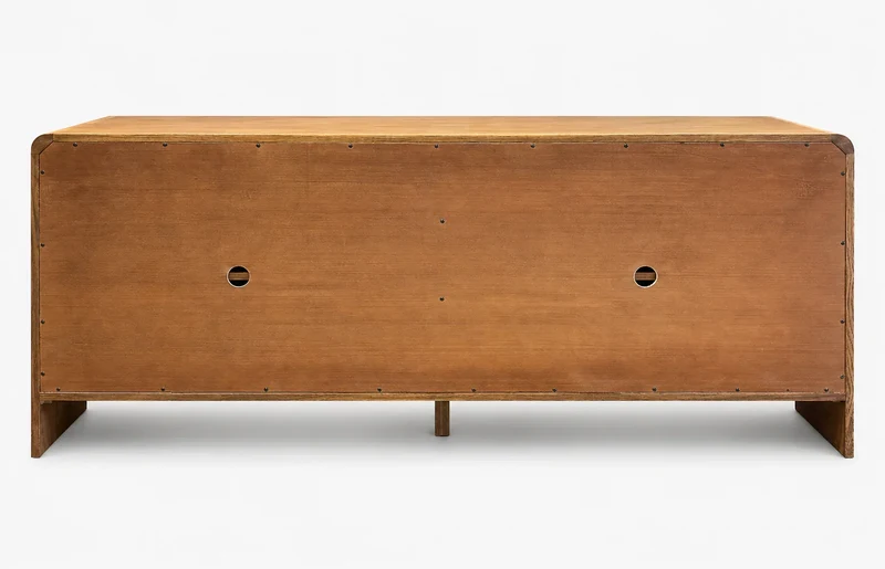Vista Sideboard White oak with sculpted slat detailing