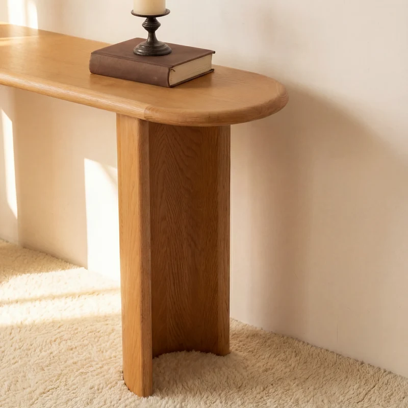 Haven Console Table White oak