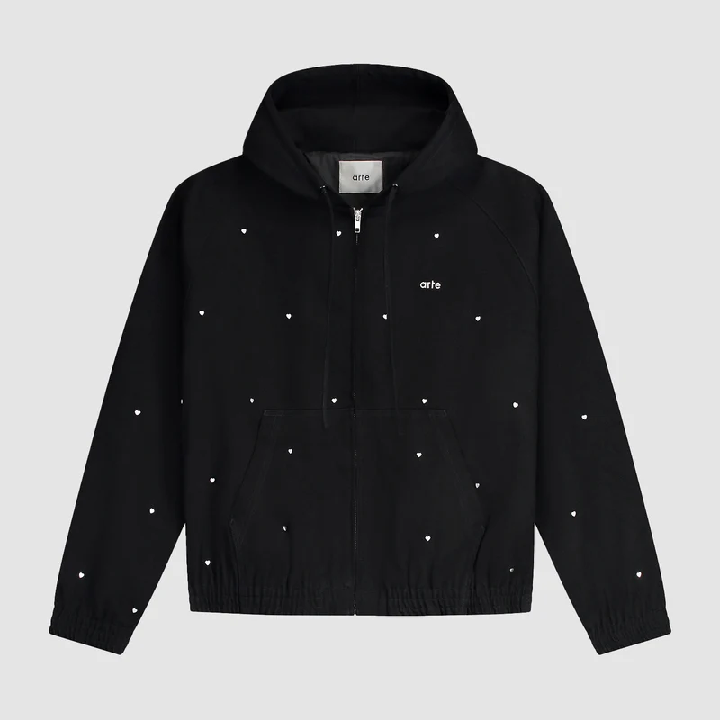 Veste à capuche Metal Hearts - Noir