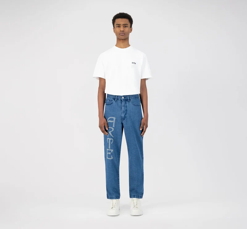 Pantalon Paul avec logo sur le devant - Denim bleu clair