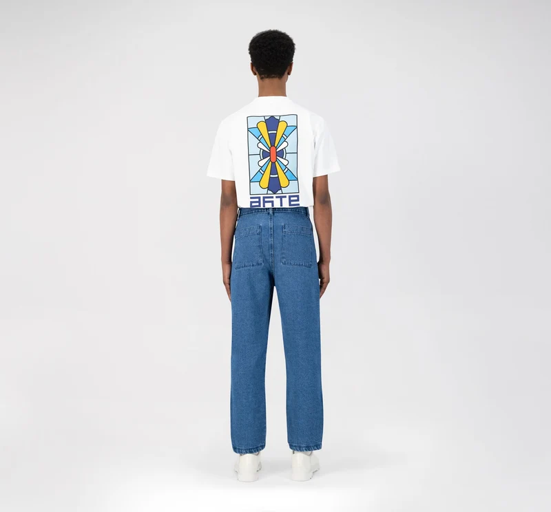 Pantalon Paul avec logo sur le devant - Denim bleu clair