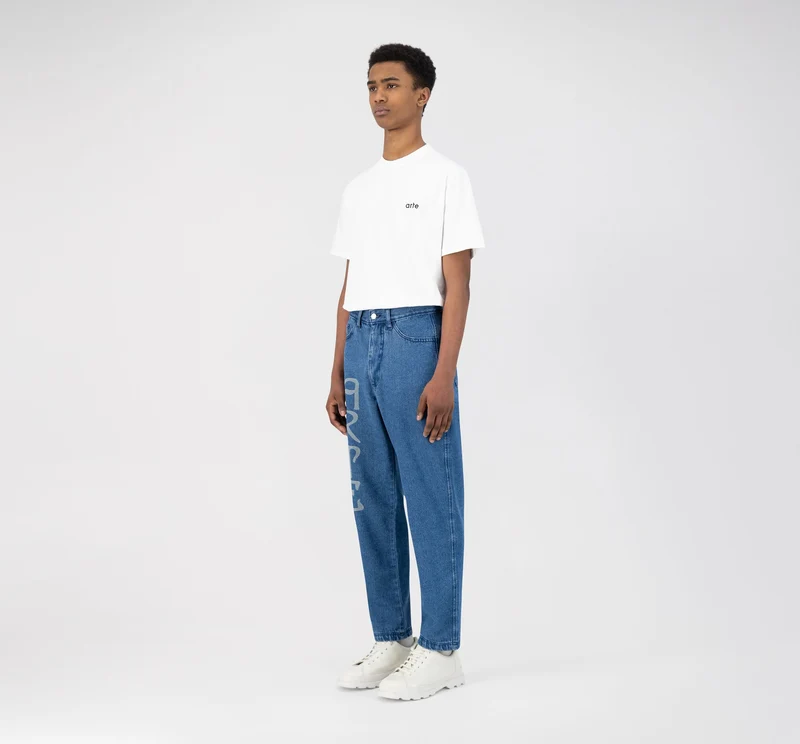 Pantalon Paul avec logo sur le devant - Denim bleu clair