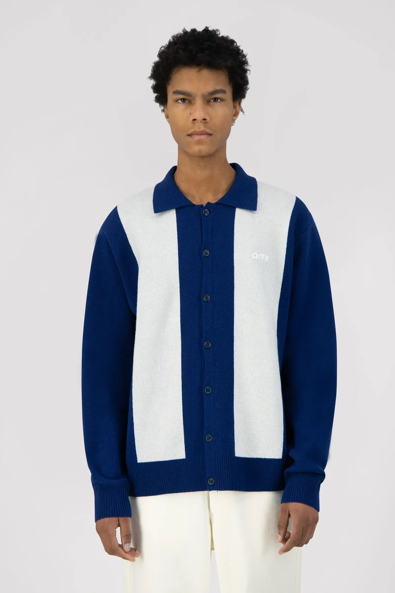 Pull Cardigan Koloman - Navy/White