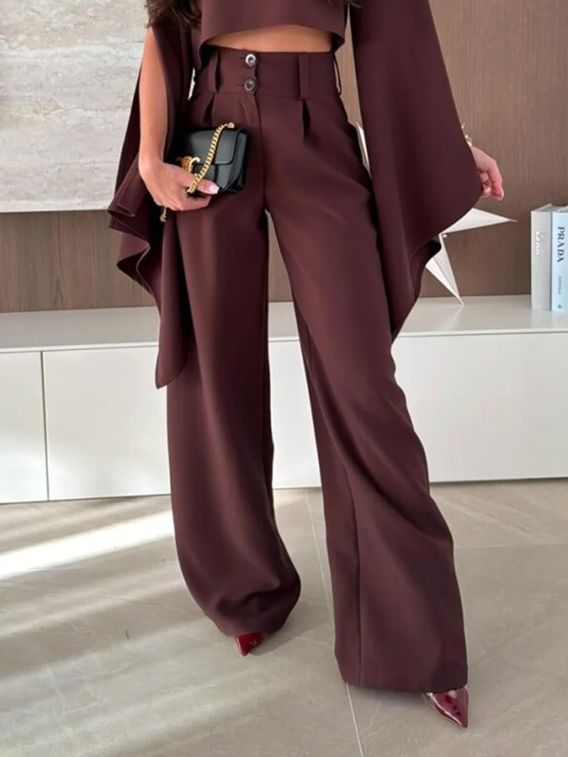 Exquisite Asymmetrical Flared Sleeve Loose Top