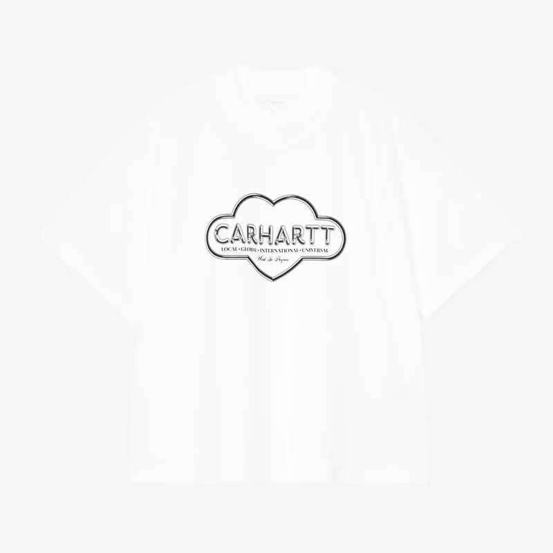 W S/S Cloud Heart T-Shirt White