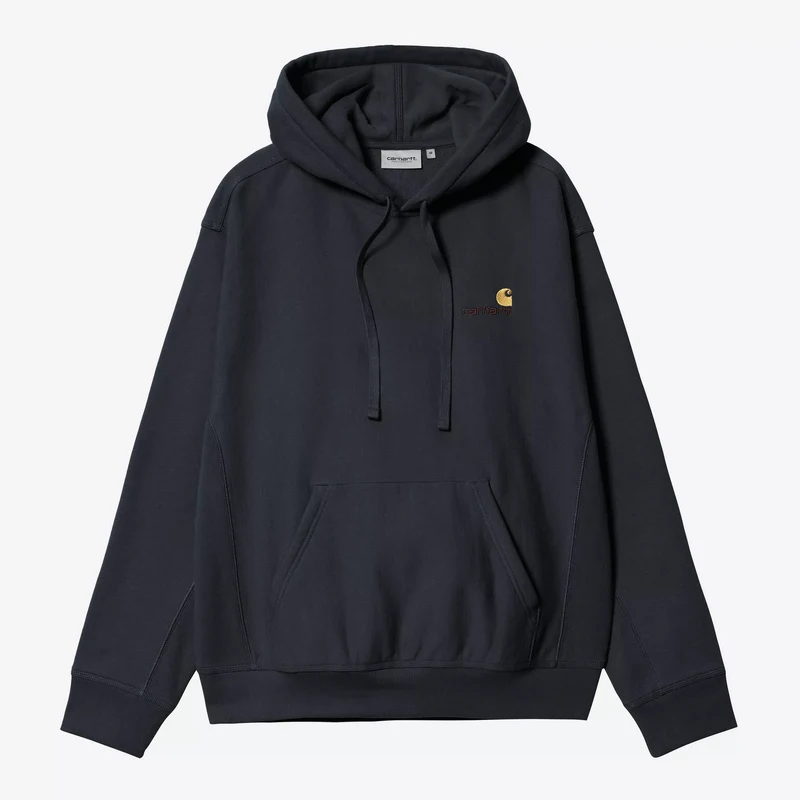 Hooded American Script Sweat Deep Night
