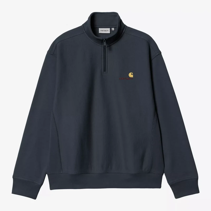 Half Zip American Script Sweat Deep Night