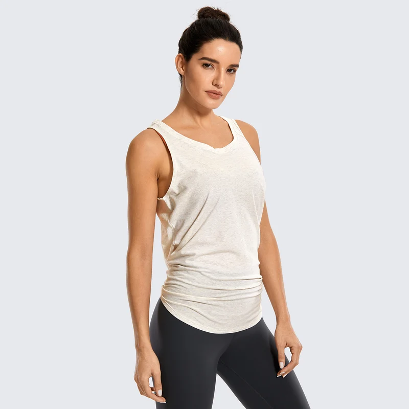 Pima Cotton Split Open Back Tank