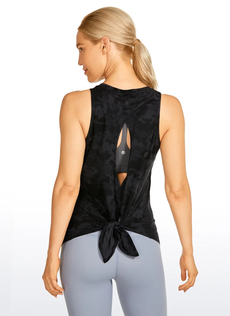 Pima Cotton Split Open Back Tank