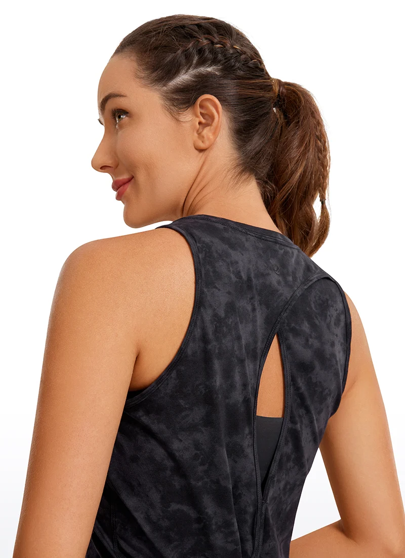 Pima Cotton Split Open Back Tank