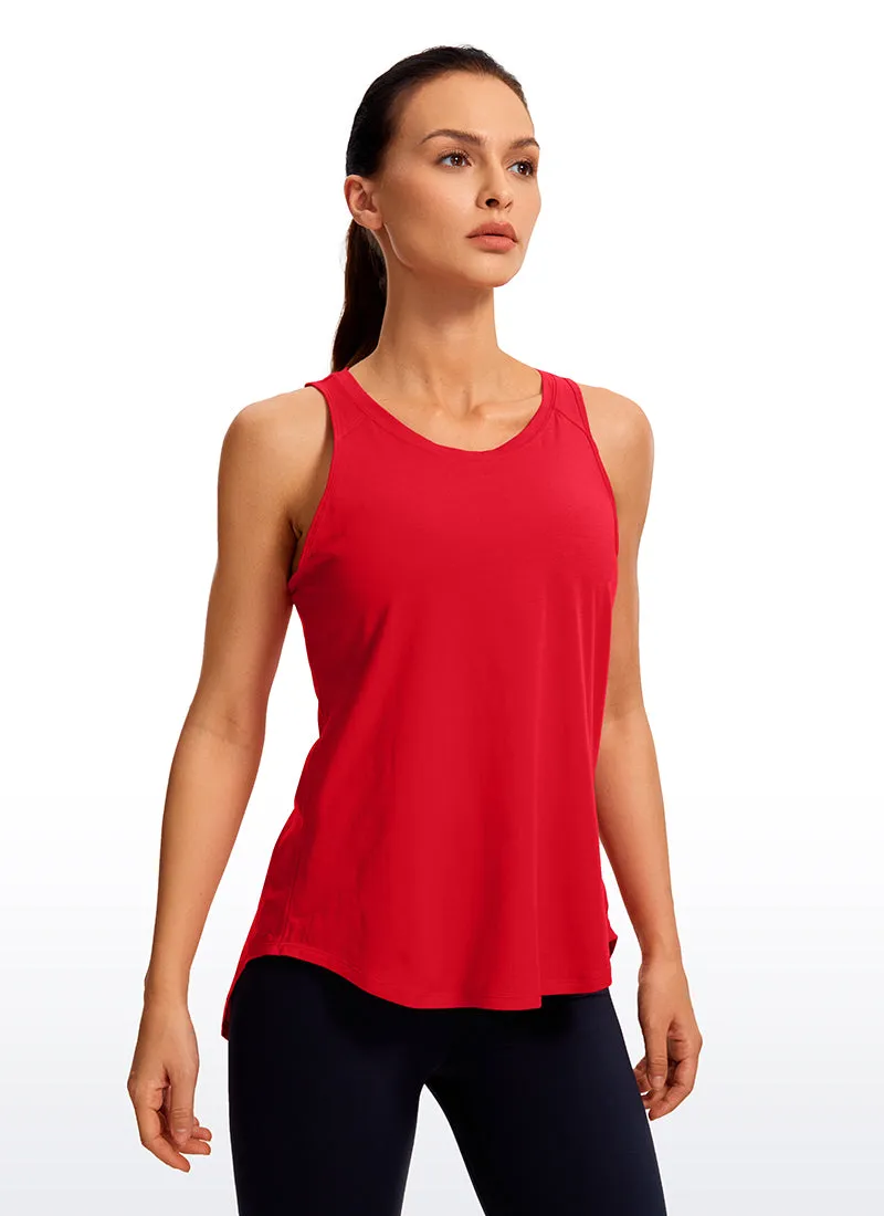 Pima Cotton Split Open Back Tank