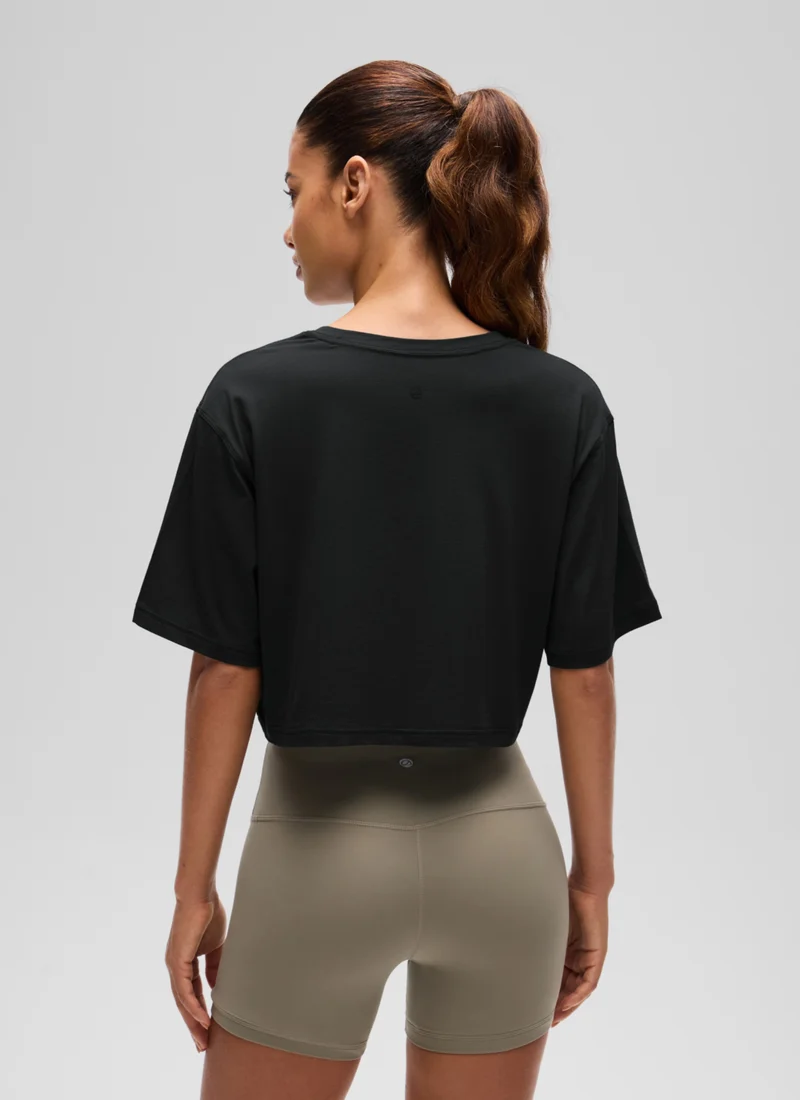 Pima Cotton Cropped Short Sleeve