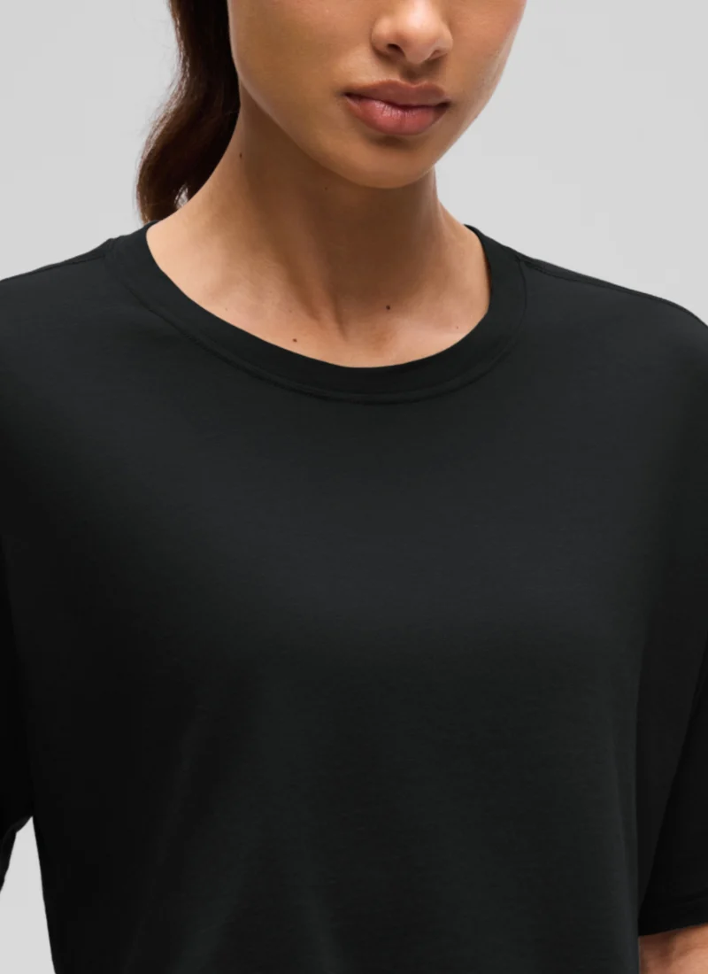 Pima Cotton Cropped Short Sleeve