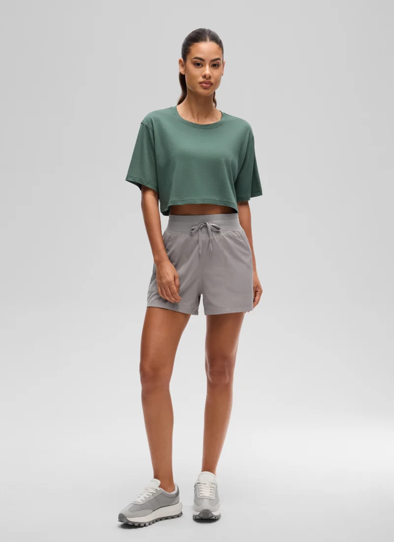 Pima Cotton Cropped Short Sleeve