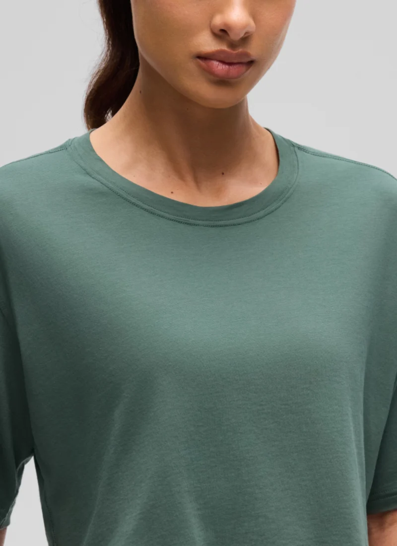 Pima Cotton Cropped Short Sleeve